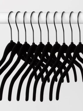 TARGET Brightroom™ 30ct Shirt Flocked Black Velvet Clothes Hangers